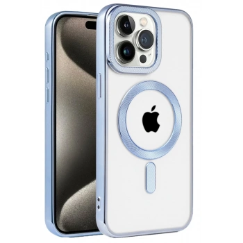 Apple iPhone 14 Pro Max Uyumlu Kılıf Kronos Magsafe Kapak - Sierra Blue