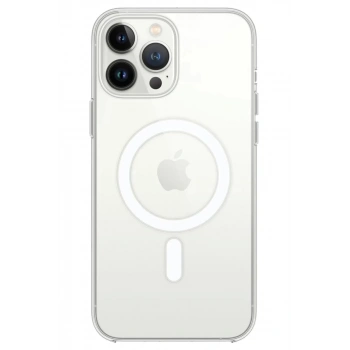Apple iPhone 14 Pro Max Uyumlu Kılıf Magneticsafe Şeffaf Silikon - Şeffaf