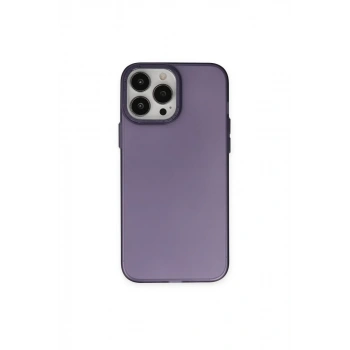 Apple iPhone 14 Pro Max Uyumlu Kılıf Modos Metal Kapak - Derin Mor