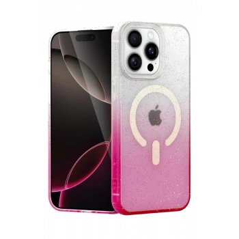 Apple iPhone 14 Pro Max Uyumlu Pummel Shiny Magsafe Kapak - Pembe