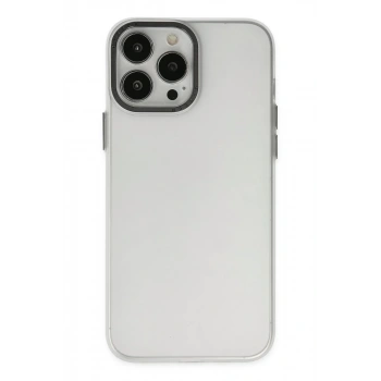 Apple iPhone 14 Pro Uyumlu Kılıf Modos Metal Kapak - Şeffaf