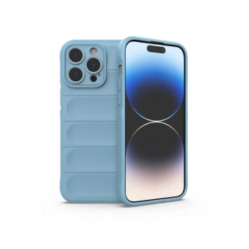 Apple iPhone 14 Pro Uyumlu Kılıf Optimum Silikon - Sky Blue