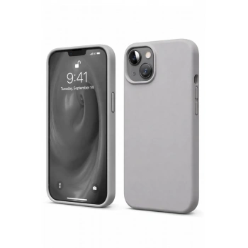 Apple iPhone 14 Uyumlu Kılıf First Silikon - Gri