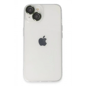 Apple iPhone 14 Uyumlu Kılıf Luko Lens Silikon - Yeşil