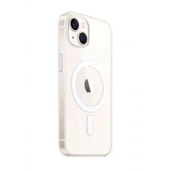 Apple iPhone 14 Uyumlu Kılıf Magneticsafe Şeffaf Silikon - Şeffaf