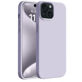 Apple iPhone 15 Plus Uyumlu Kılıf First Silikon - Lila