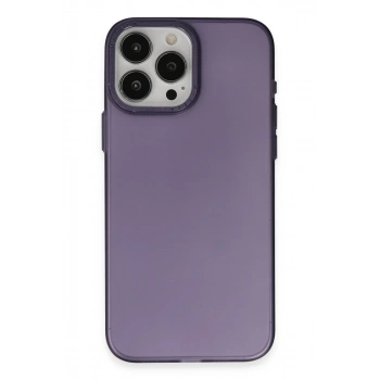 Apple iPhone 15 Pro Max Uyumlu Kılıf Modos Metal Kapak - Derin Mor