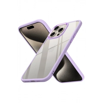 Apple iPhone 15 Pro Max Uyumlu Kılıf Power Silikon - Lila