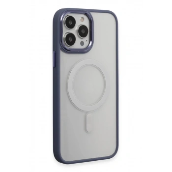 Apple iPhone 15 Pro Max Uyumlu Kılıf Room Magneticsafe Silikon - Sierra Blue