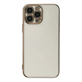 Apple iPhone 15 Pro Max Uyumlu Kılıf Volet Silikon - Beyaz