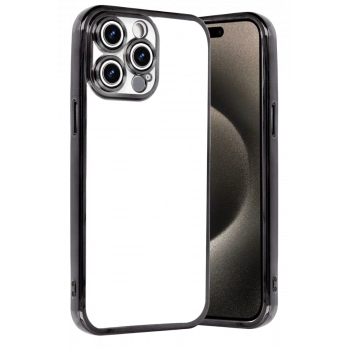 Apple iPhone 15 Pro Max Uyumlu Lensli Silikon - Siyah
