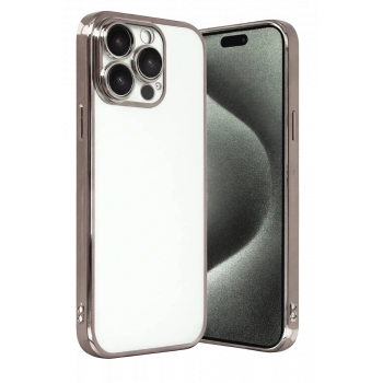 Apple iPhone 15 Pro Max Uyumlu Lensli Silikon - Titan Gri