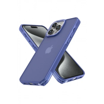 Apple iPhone 15 Pro Uyumlu Kılıf Elegant Kapak - Açık Mavi