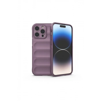 Apple iPhone 15 Pro Uyumlu Kılıf Optimum Silikon - Mor