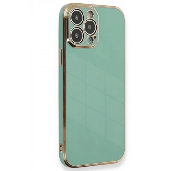 Apple iPhone 15 Pro Uyumlu Kılıf Volet Silikon - Açık Yeşil