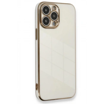 Apple iPhone 15 Pro Uyumlu Kılıf Volet Silikon - Beyaz