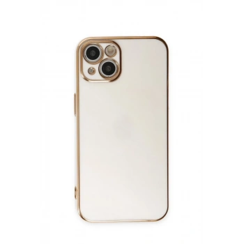 Apple iPhone 15 Uyumlu Kılıf Volet Silikon - Beyaz