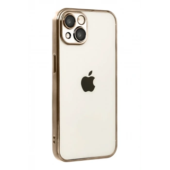 Apple iPhone 15 Uyumlu Lensli Silikon - Çöl Titanyum