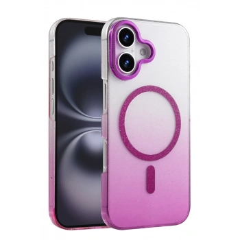 Apple iPhone 16 Plus Uyumlu Glossy Magsafe Kapak - Mor