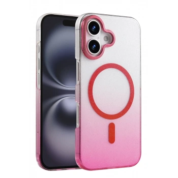 Apple iPhone 16 Plus Uyumlu Glossy Magsafe Kapak - Pembe