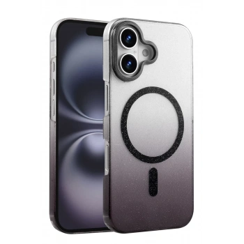 Apple iPhone 16 Plus Uyumlu Glossy Magsafe Kapak - Siyah