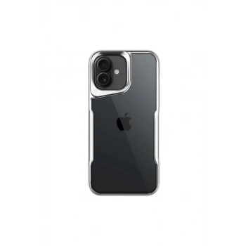 Apple iPhone 16 Plus Uyumlu Kılıf Boyi Silikon Kapak - Gümüş
