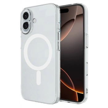 Apple iPhone 16 Plus Uyumlu Kılıf Magneticsafe Şeffaf Silikon - Şeffaf