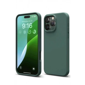 Apple iPhone 16 Pro Kılıf First Silikon - Koyu Yeşil