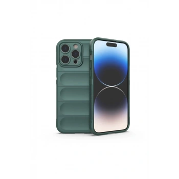 Apple iPhone 16 Pro Max Kılıf Optimum Silikon - Koyu Yeşil