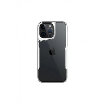 Apple iPhone 16 Pro Max Uyumlu Kılıf Boyi Silikon Kapak - Gümüş
