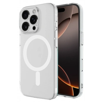 Apple iPhone 16 Pro Max Uyumlu Kılıf Magneticsafe Şeffaf Silikon - Şeffaf