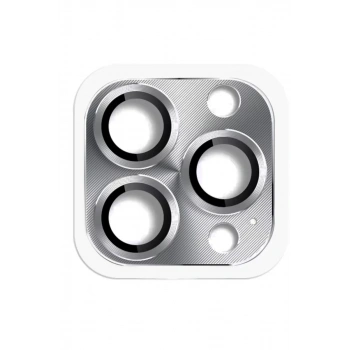 Apple iPhone 16 Pro Max Uyumlu Pers Alüminyum Kamera Lens - Gri