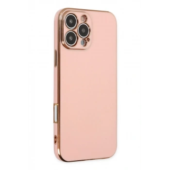 Apple iPhone 16 Pro Uyumlu Kılıf Volet Silikon - Pembe