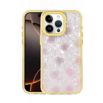 Apple iPhone 16 Pro Uyumlu Lumi Desenli Kapak - Sarı