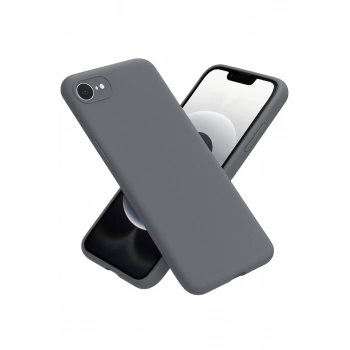 Apple iPhone 16E Uyumlu Kılıf First Silikon - Gri