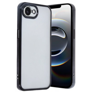 Apple iPhone 16E Uyumlu Kılıf Lensli Silikon - Siyah