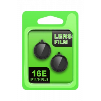 Apple iPhone 16E Uyumlu Raze Metal Kamera Lens - Siyah