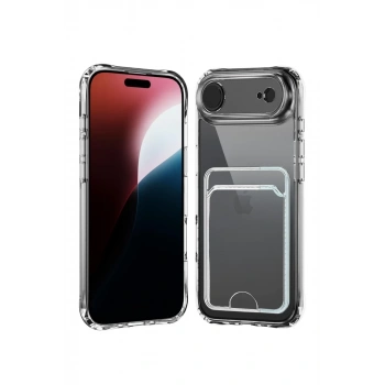 Apple iPhone 17 Air Uyumlu Kart Şeffaf Silikon - Şeffaf