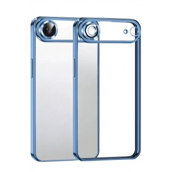 Apple iPhone 17 Air Uyumlu Lensli Silikon - Açık Mavi