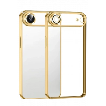 Apple iPhone 17 Air Uyumlu Lensli Silikon - Gold