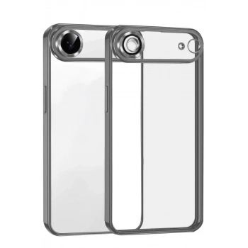 Apple iPhone 17 Air Uyumlu Lensli Silikon - Titan Gri