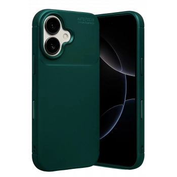 Apple iPhone 17 Auto Focus Karbon Kapak - Koyu Yeşil