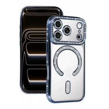 Apple iPhone 17 Pro Joke Simli Magneticsafe Kılıf - Mavi