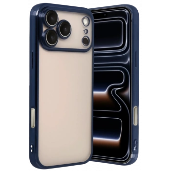 Apple iPhone 17 Pro Max Uyumlu Lensli Silikon - Lacivert