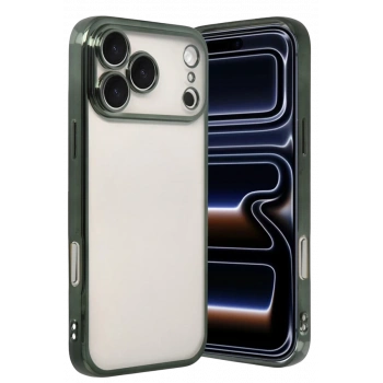 Apple iPhone 17 Pro Max Uyumlu Lensli Silikon - Yeşil