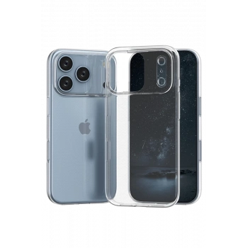 Apple iPhone 17 Pro Max Uyumlu Lüx Şeffaf Silikon - Şeffaf