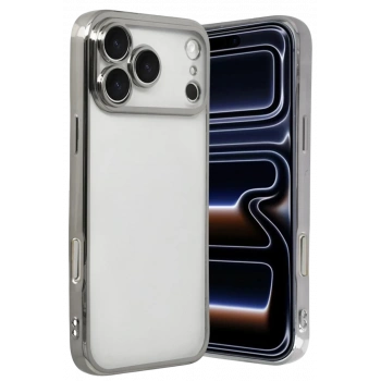 Apple iPhone 17 Pro Uyumlu Lensli Silikon - Gümüş