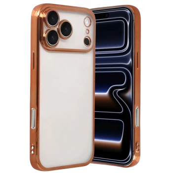 Apple iPhone 17 Pro Uyumlu Lensli Silikon - Turuncu