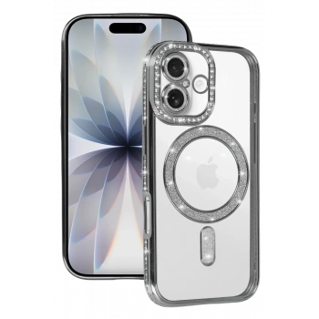 Apple iPhone 17 Uyumlu Joke Simli Magneticsafe Kılıf - Gümüş