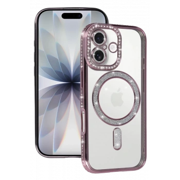 Apple iPhone 17 Uyumlu Joke Simli Magneticsafe Kılıf - Pembe